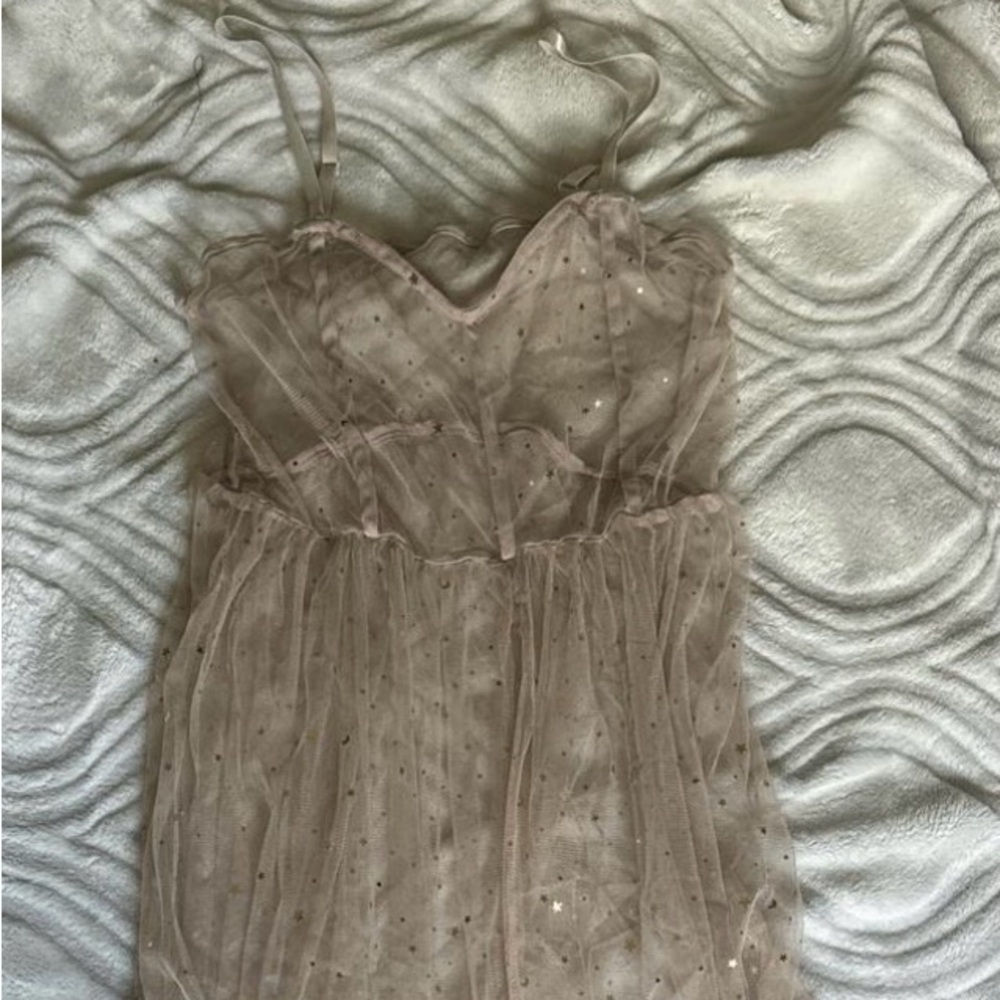 Sheer Starry Tulle Dress